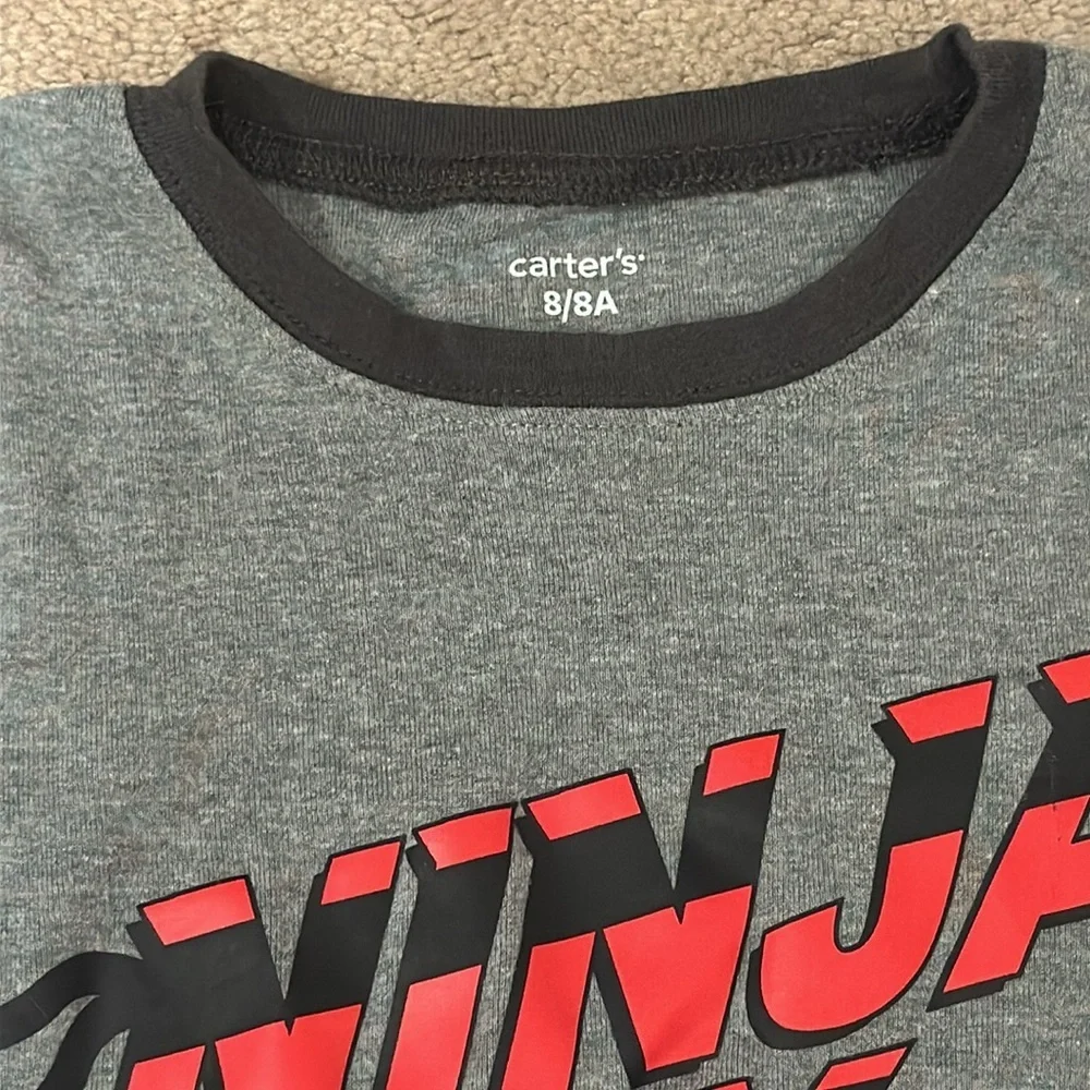 Ninja By Night Kids Pajamas - Gray and Black